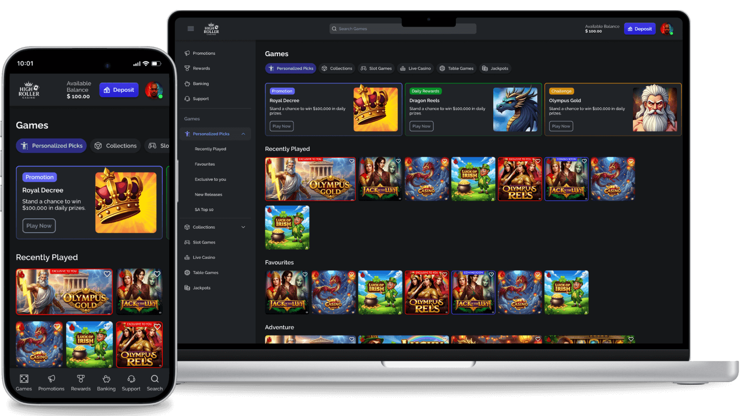 Casino Lobby On Devices